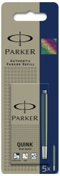 Ink Cartridge Parker Permanent Blue/Black Pk5