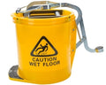 Cleanlink Mop Bucket 16L Heavy Duty Metal Wringer Yellow