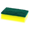 Sponge Cleanlink 10X7Cm With Scourer Yellow/Green Pk6