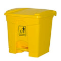 Rubbish Bin Cleanlink 30L With Pedal Lid Yellow
