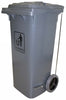Trolley Bin Cleanlink 120L Heavy Duty With Foot Pedal Grey