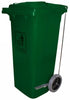 Trolley Bin Cleanlink 240L Heavy Duty With Foot Pedal Green