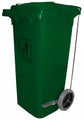 Trolley Bin Cleanlink 240L Heavy Duty With Foot Pedal Green