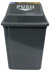 Rubbish Bin Cleanlink 40L With Bullet Lid Grey