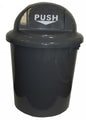 Rubbish Bin Cleanlink 60L Circular With Bullet Lid 60L Grey