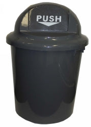 Rubbish Bin Cleanlink 60L Circular With Bullet Lid 60L Grey