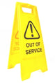 Safety Sign Cleanlink 32X31X65Cm Out Of Service Yellow