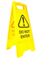Safety Sign Cleanlink 32X31X65Cm Do Not Enter Yellow