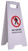 Safety Sign Cleanlink 32X31X65Cm No Entry Restricted Area White