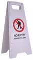 Safety Sign Cleanlink 32X31X65Cm No Entry Restricted Area White