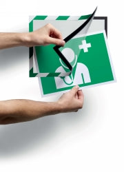 Safety Sign Durable A4 Duraframe Security Green/White Pk2