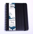 Visual Art Diary Quill Premium A5 120 Page With Pocket Black