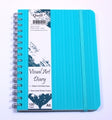 Visual Art Diary Quill Premium A5 120 Page With Pocket Aqua