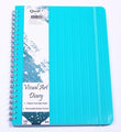 Visual Art Diary Quill Premium A4 120 Page With Pocket Aqua
