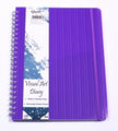 Visual Art Diary Quill Premium A4 120 Page With Pocket Violet