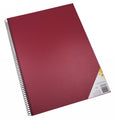 Visual Art Diary Quill A3 Spiral Burgundy Cover 60Lf