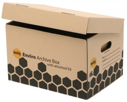 Archive Box Marbig Enviro With Attached Lid