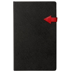 Journal Fabio Ricci Ginevra Lined 13X21 Blk/Red