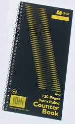 Counter Book Quill Q543 8Mm Ruled 120Lf