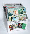 Note Book Quill Designer 5 Subject Q596Cd Coloured 250P 4 Designs