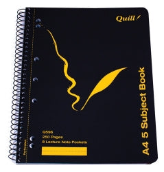 Note Book Quill Q596 A4 Spiral 5 Sub