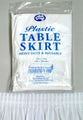 Table Cover Skirt Plastic Alpen White 426X73Cm