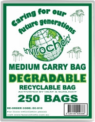 Bags Singlet Envirochoice Degradable Med 250W+125Gx500L Pk250