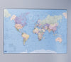 Desk Pad Bantex 440X630Mm With Map Of World Blue