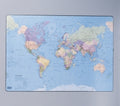 Desk Pad Bantex 440X630Mm With Map Of World Blue