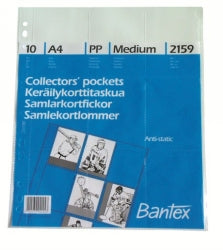 Collector Card Pockets Bantex A4 9 Pock Pk10