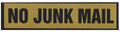 Sign No Junk Mail Large Self Adhesive