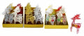 Xmas Glitter Standing Reindeer Assorted