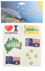 Tattoos Aussie Acp Asst Designs 6 Pieces