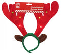 Headband Xmas Musical Reindeer Antlers With 6 Led Lights