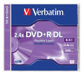 Dvdr Dl Verbatim 240Min 2.4X 8.5Gb Jewel Case Pk3