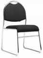 Chair Zar Ii Fabric Skid Base Black