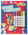 Marker Texta Colour By Numbers Wlt-6 Asst