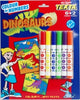 Colour By Numbers Texta Dinosaurs