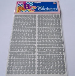 Stickers C/Land Alphabet Silver A/Free
