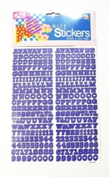 Stickers C/Land Alphabet Blue A/Free