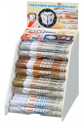 Marker Paint Uni 4Dz Px20 White,Shiny Gold,Shiny Silver,Shiny Bronze